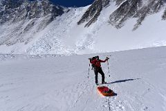 06A Last View Of Mount Vinson As Our Guide Pachi Leads The Way On Our Climb Between Mount Vinson Base Camp And Low Camp
